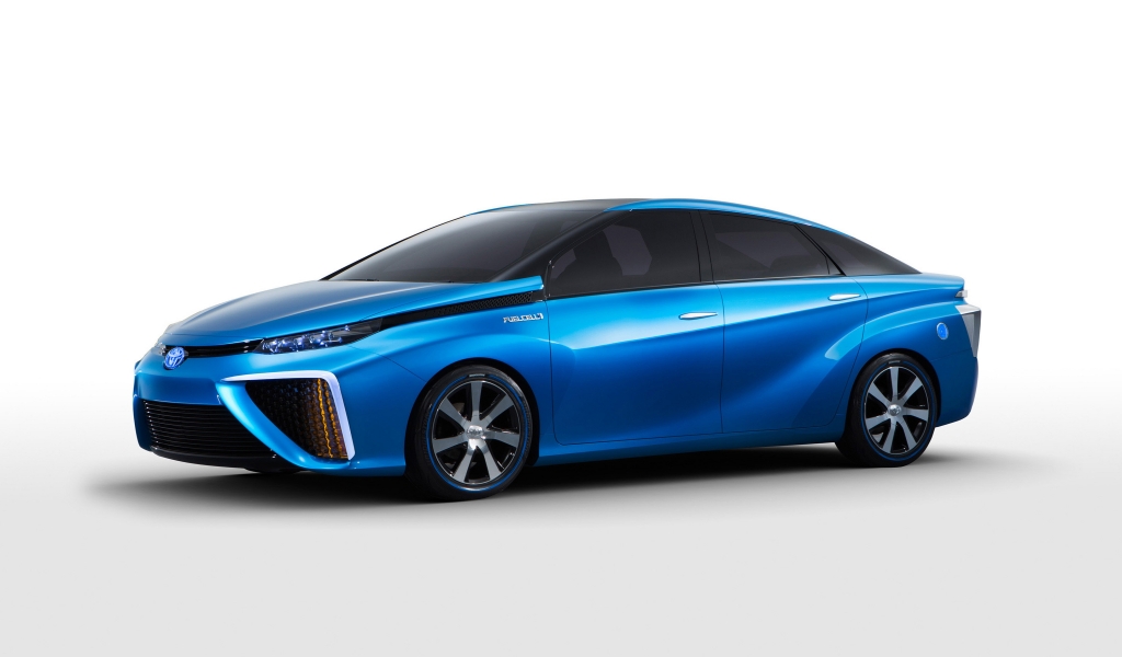 Blue Toyota FCV Concept for 1024 x 600 widescreen resolution