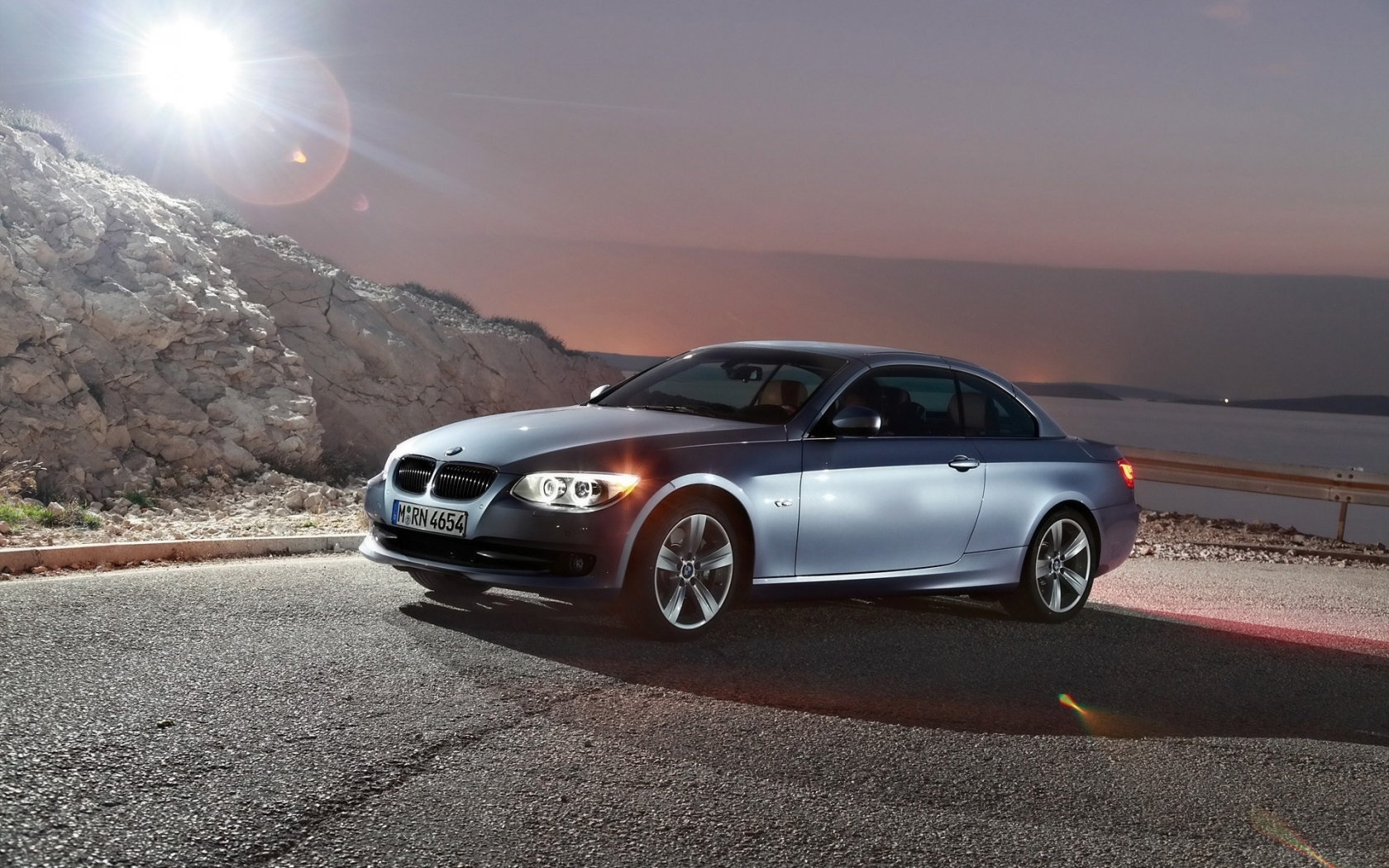 BMW 3 Series Silver 2010 Top Up for 1680 x 1050 widescreen resolution