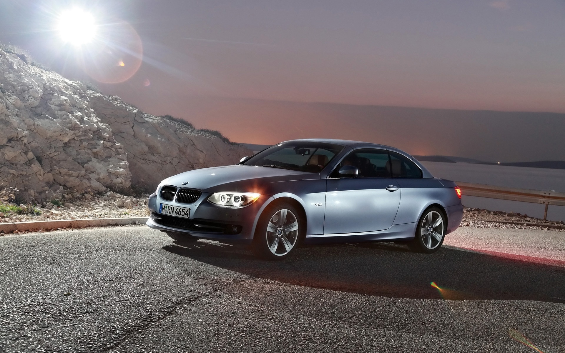 BMW 3 Series Silver 2010 Top Up for 1920 x 1200 widescreen resolution