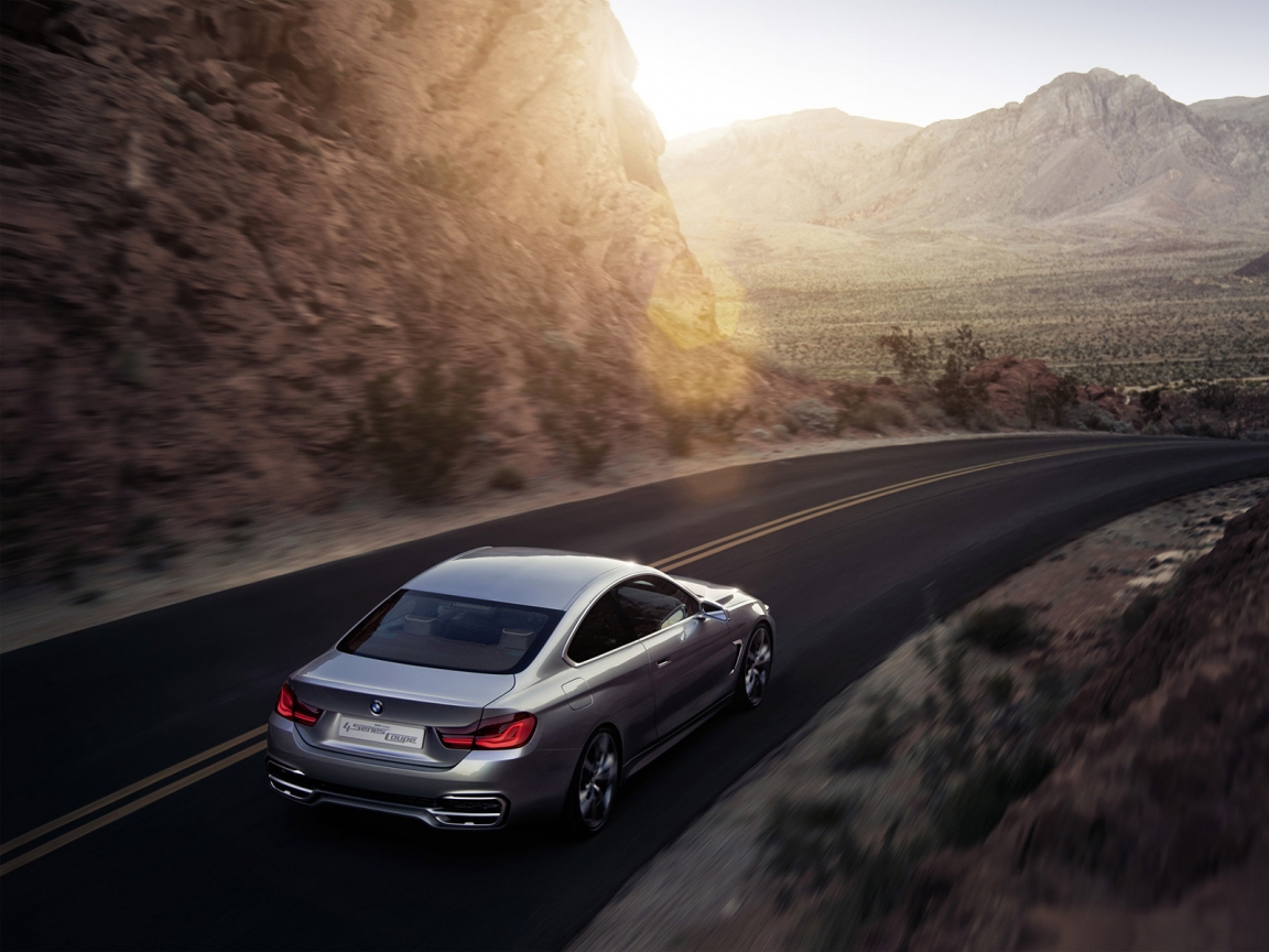 BMW 4 Series and Sunset for 1152 x 864 resolution