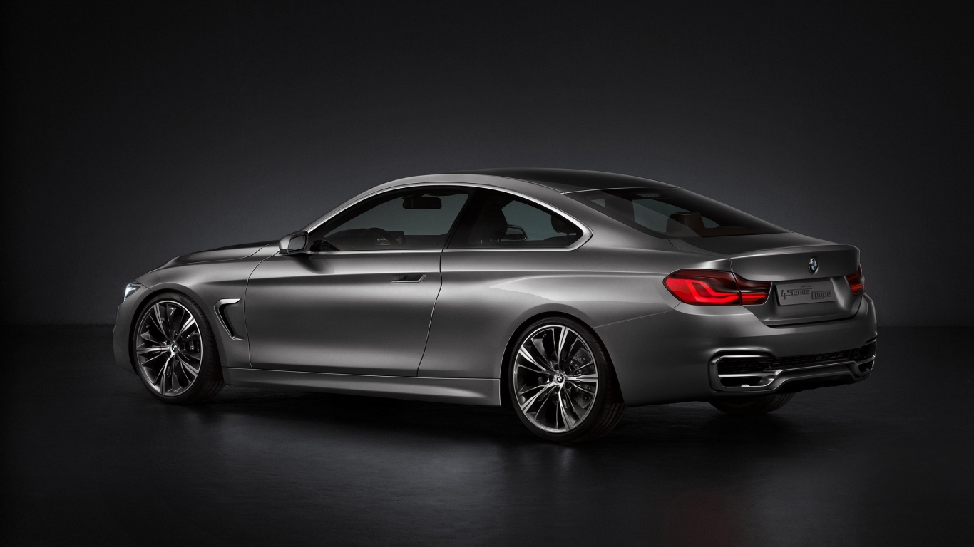 BMW 4 Series Coupe Concept Rear Studio for 1366 x 768 HDTV resolution