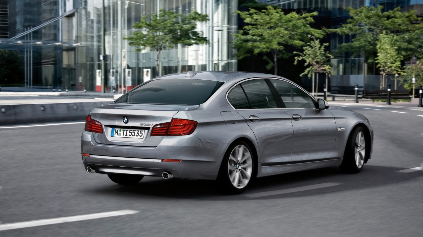 BMW 5 Series Sedan Rear 2010 for 1366 x 768 HDTV resolution