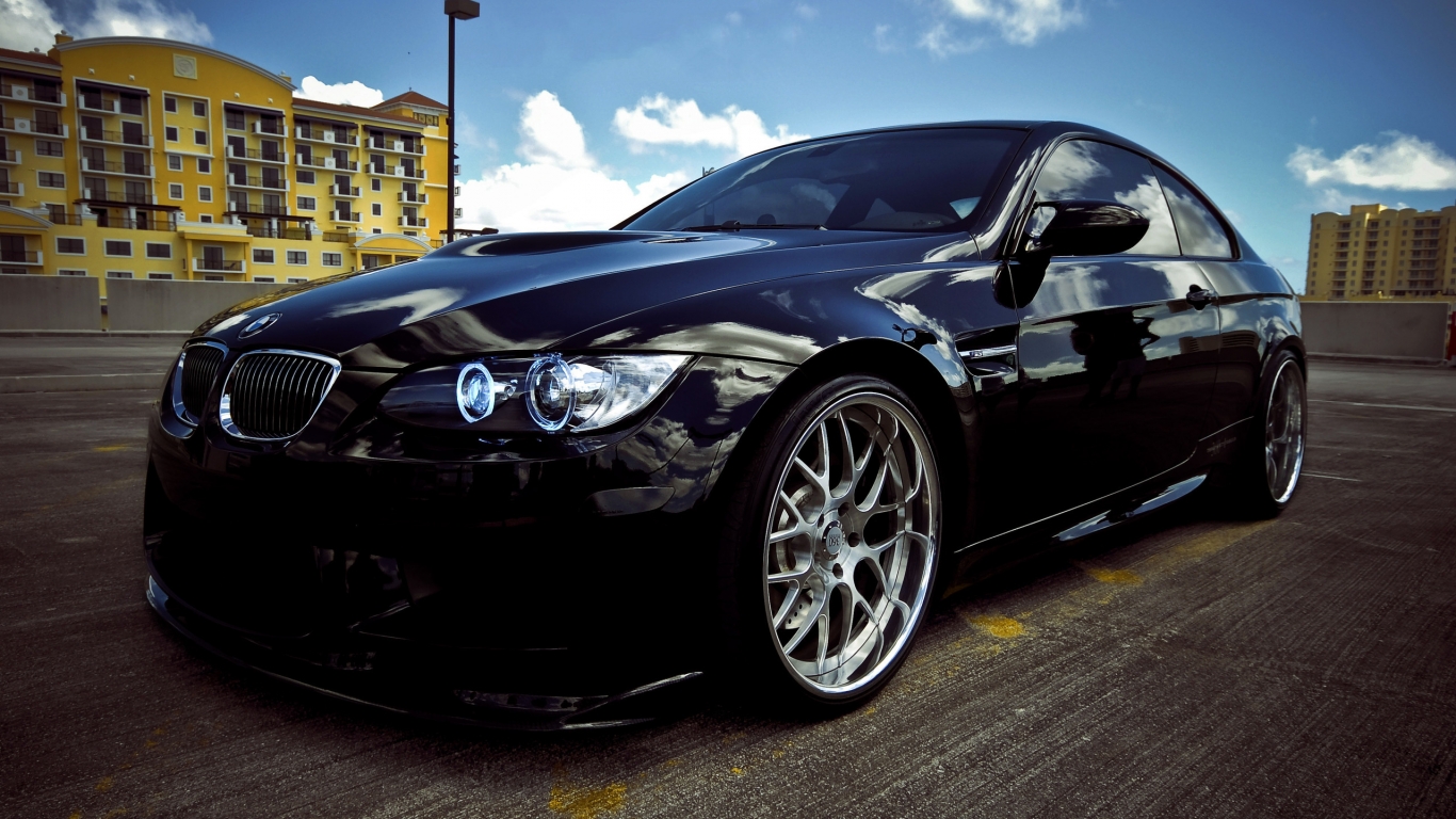 BMW M3 2010 Black for 1366 x 768 HDTV resolution