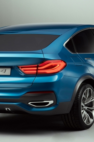 BMW X4 Back View for 320 x 480 iPhone resolution