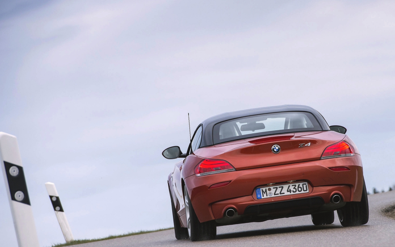 BMW Z4 Roadster Back View for 1280 x 800 widescreen resolution