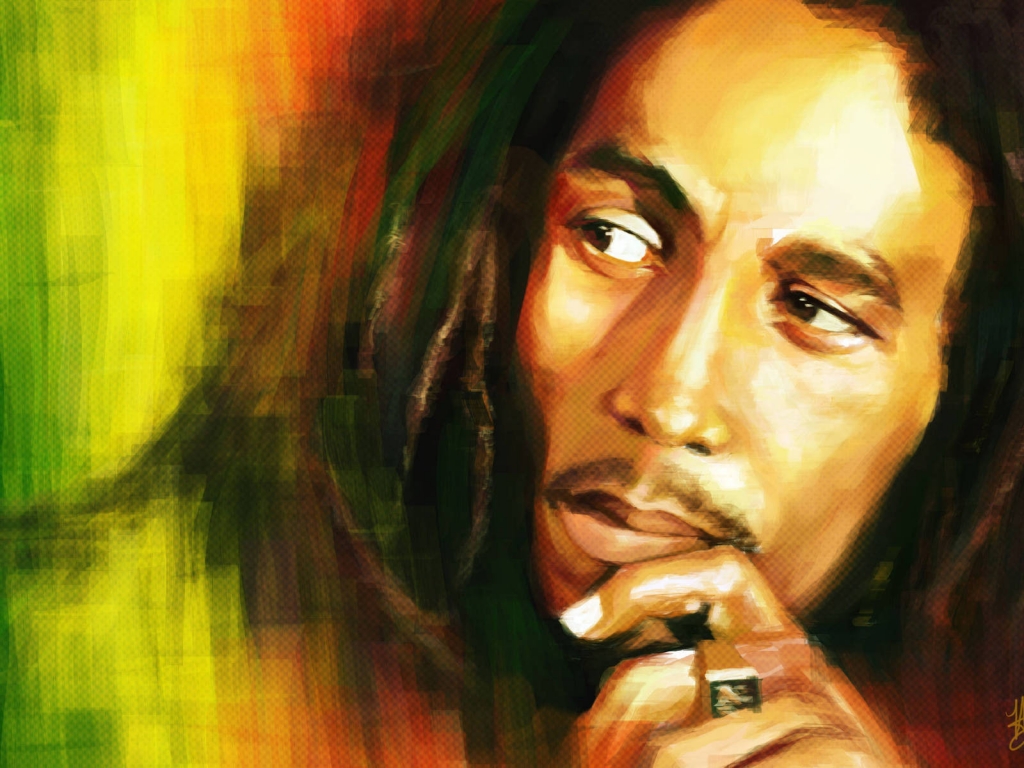 Bob Marley Artwork for 1024 x 768 resolution