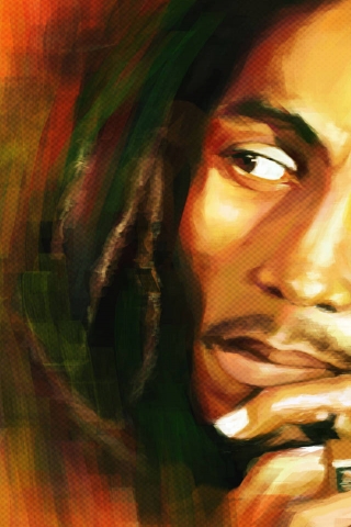 Bob Marley Artwork for 320 x 480 iPhone resolution