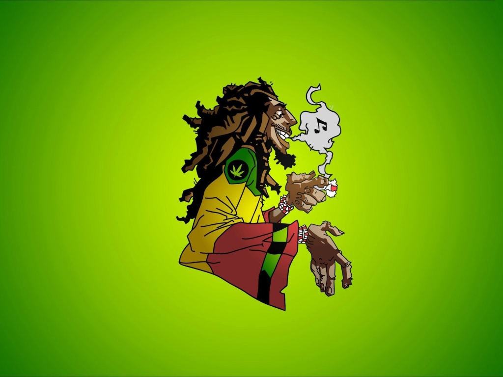 Bob Marley Caricature for 1024 x 768 resolution
