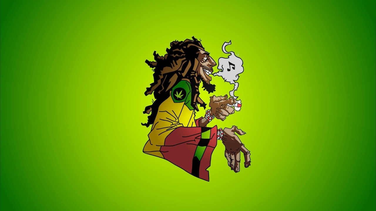 Bob Marley Caricature for 1280 x 720 HDTV 720p resolution