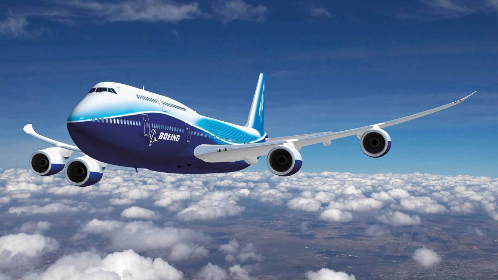 Boeing 747 for 1600 x 900 HDTV resolution