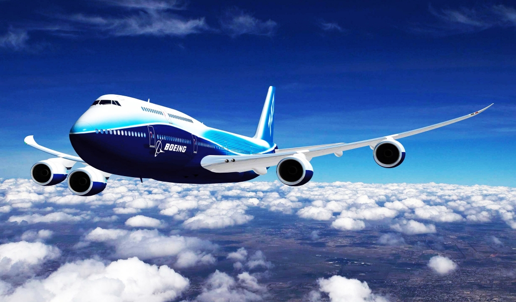 Boeing 747-8 for 1024 x 600 widescreen resolution