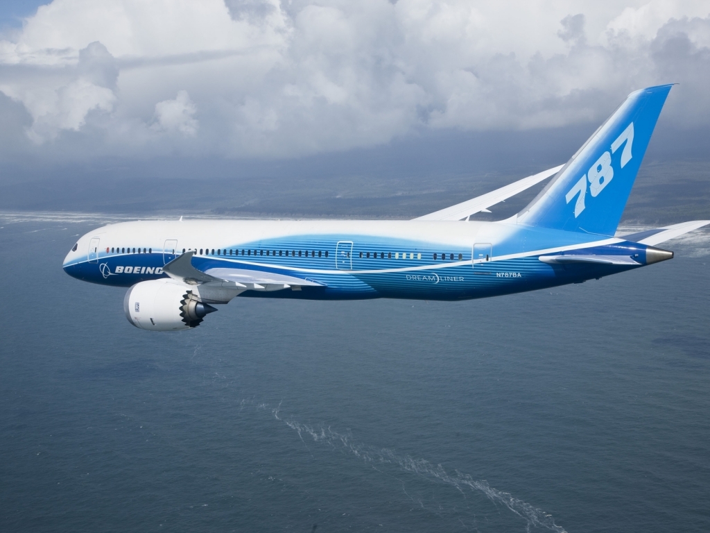 Boeing 787 Flying for 1024 x 768 resolution