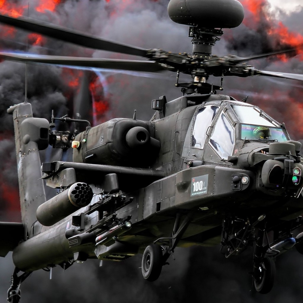 Boeing AH 64 Apache for 1024 x 1024 iPad resolution