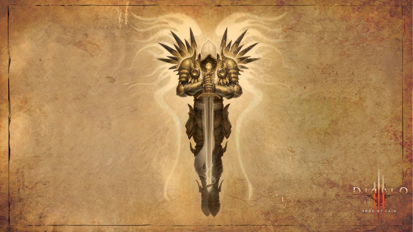 Book of Cain Diablo 3 for 1366 x 768 HDTV resolution