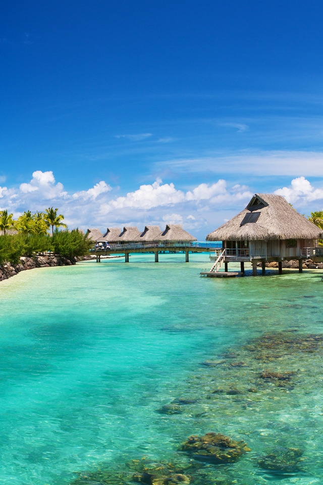 Bora Bora Hilton for 640 x 960 iPhone 4 resolution