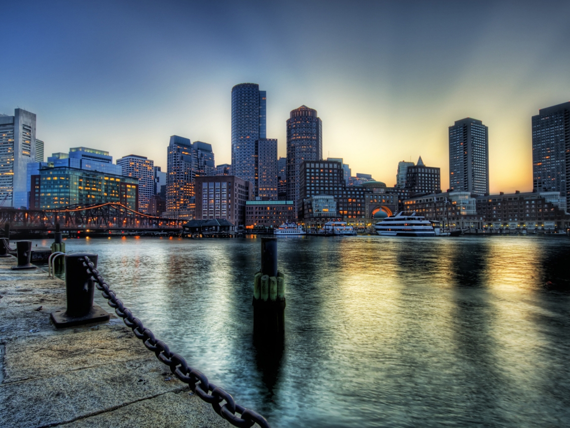 Boston On The Dusk for 1152 x 864 resolution