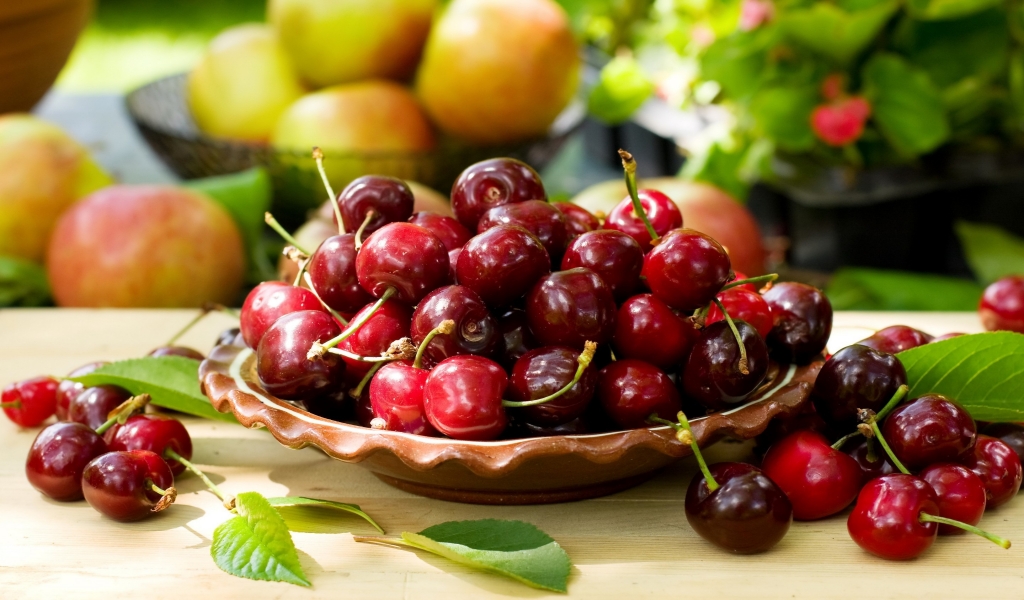Bowl of Cherries for 1024 x 600 widescreen resolution