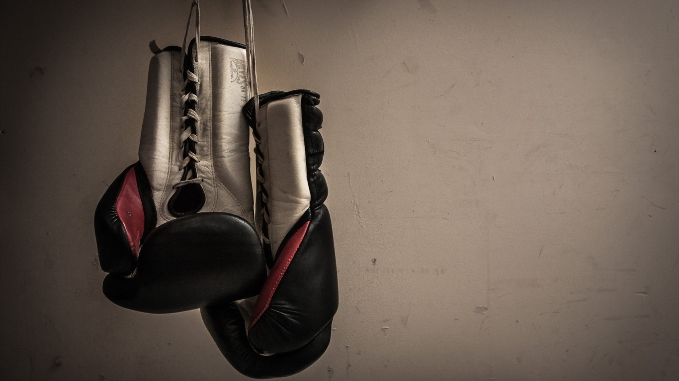 Boxing Gloves Hanging for 1366 x 768 HDTV resolution