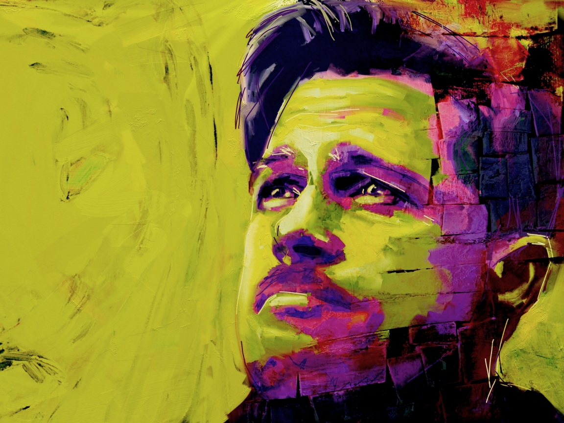 Brad Pitt Painting for 1152 x 864 resolution