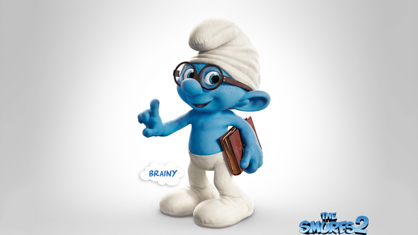 Brainy The Smurfs 2 for 1366 x 768 HDTV resolution