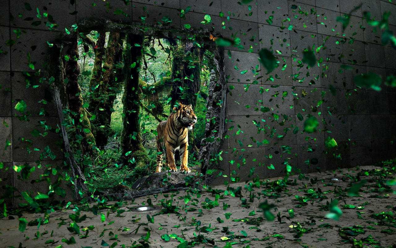 Brave tigre apparition for 1280 x 800 widescreen resolution