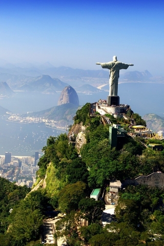 Brazil Jesus Christ Statue for 320 x 480 iPhone resolution