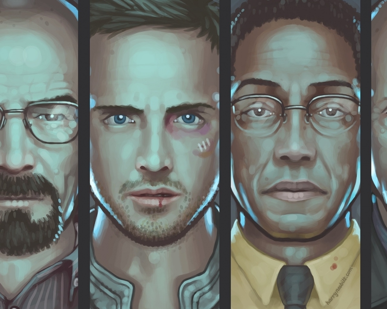 Breaking Bad Characters Artwork for 1280 x 1024 resolution