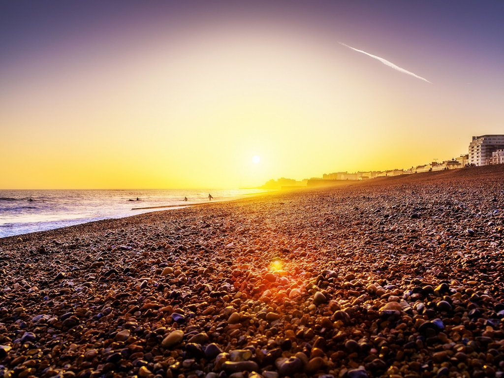Brighton Beach Sunset for 1024 x 768 resolution