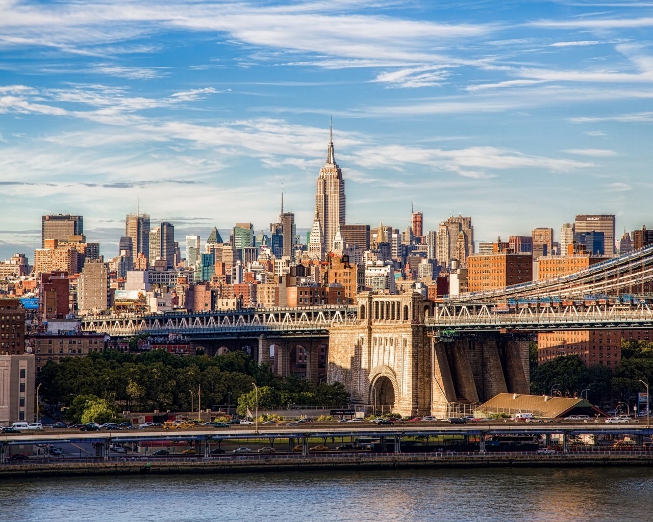Brooklyn Bridge Manhattan for 1280 x 1024 resolution