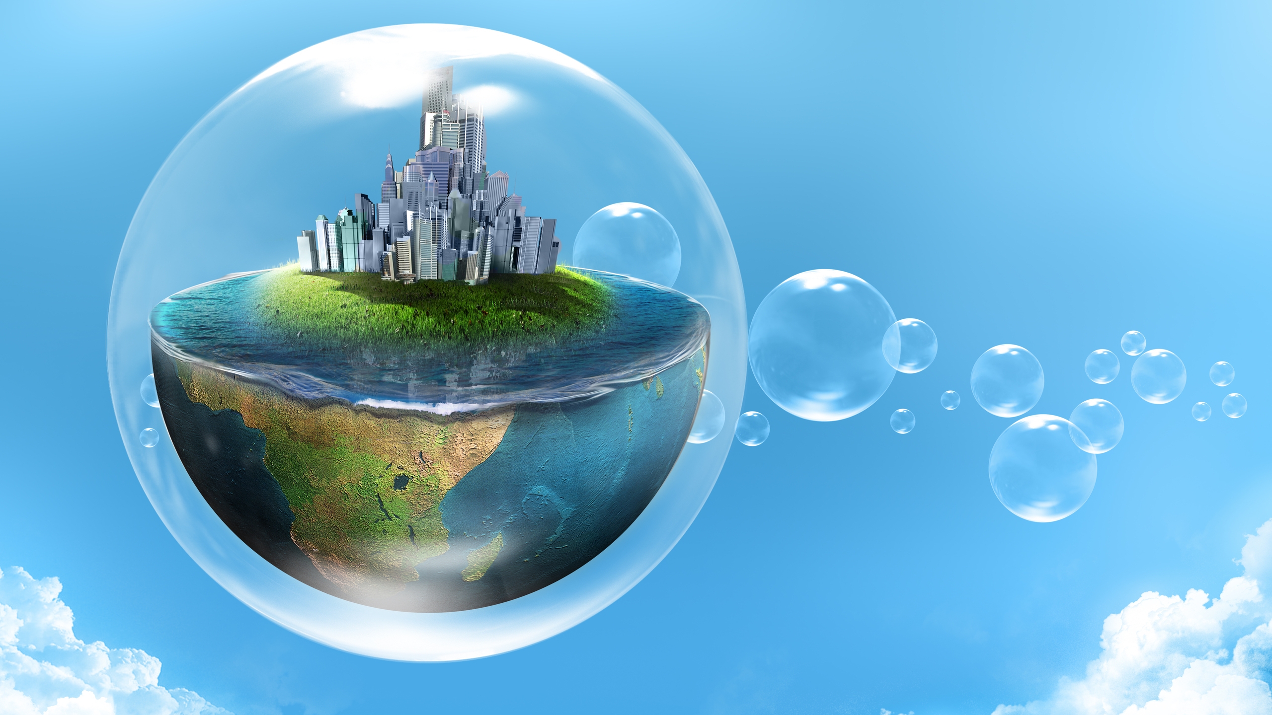 Bubble World for 2560x1440 HDTV resolution
