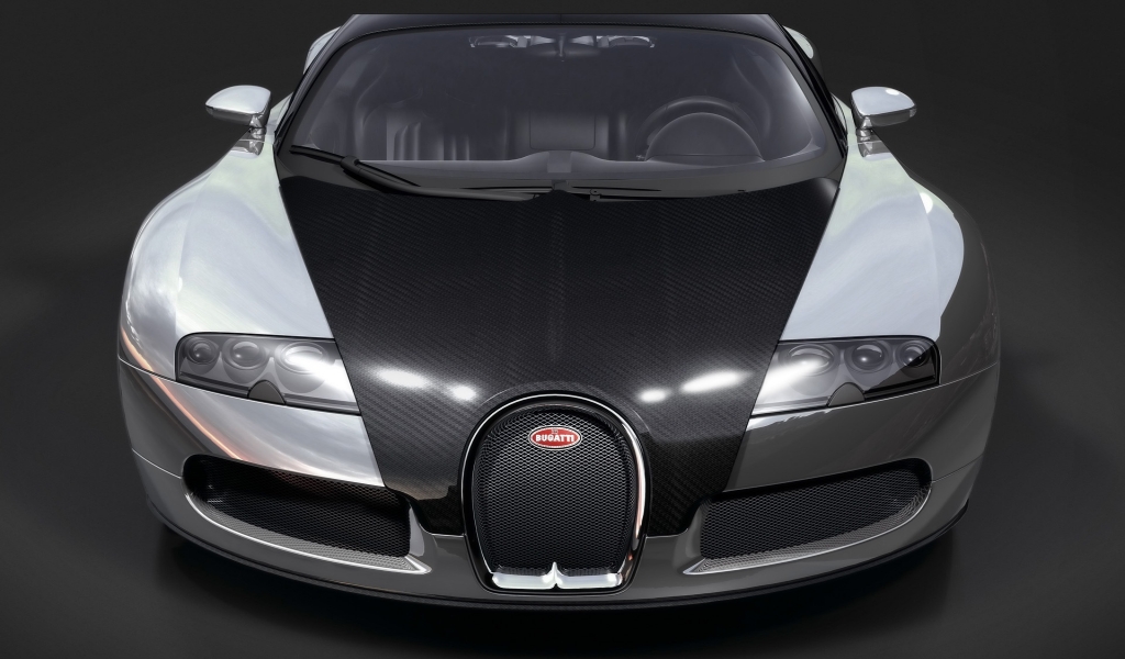 Bugatti EB 16.4 Veyron Pur Sang 2008 - Front Closeup for 1024 x 600 widescreen resolution