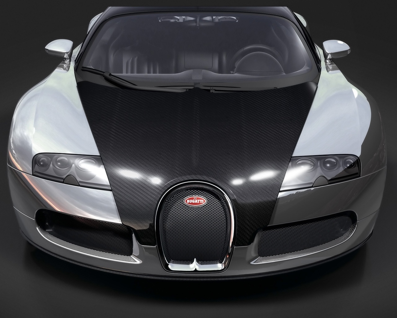 Bugatti EB 16.4 Veyron Pur Sang 2008 - Front Closeup for 1280 x 1024 resolution
