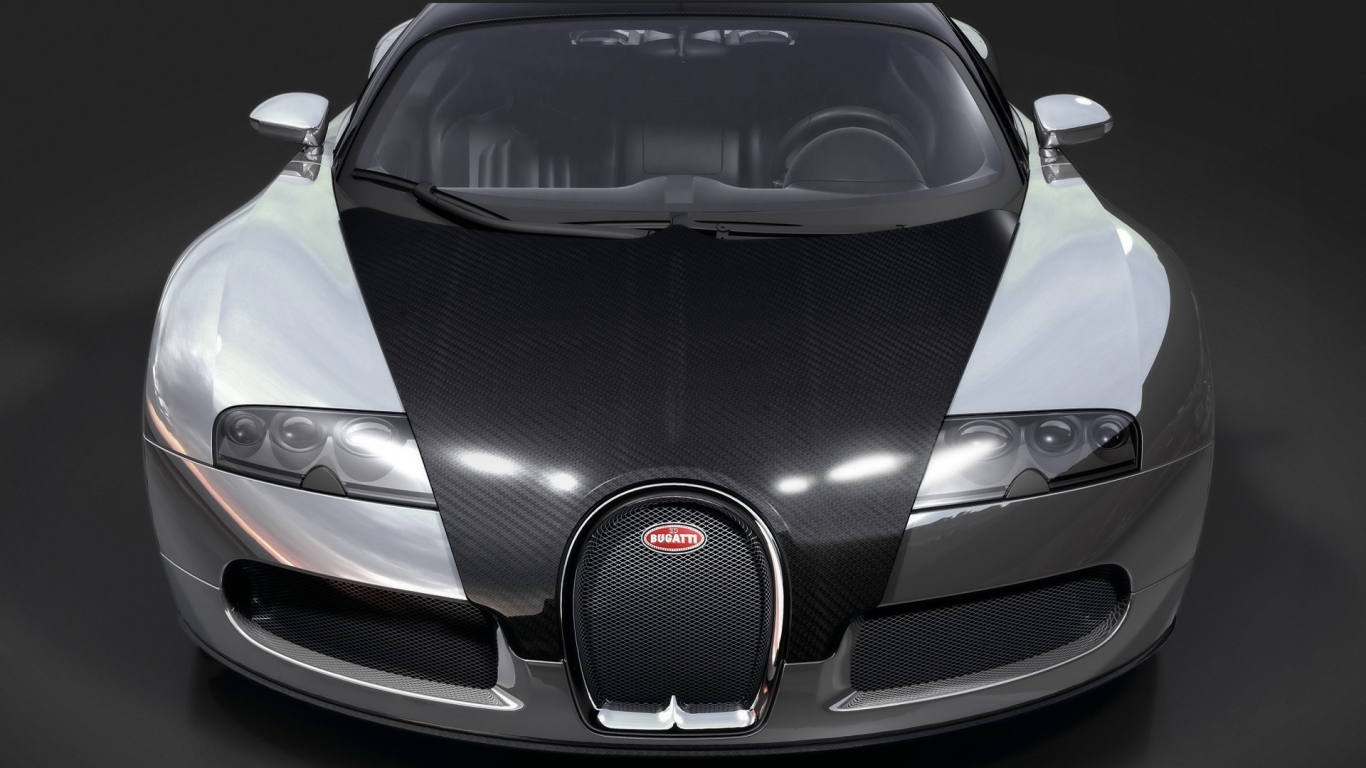 Bugatti EB 16.4 Veyron Pur Sang 2008 - Front Closeup for 1366 x 768 HDTV resolution