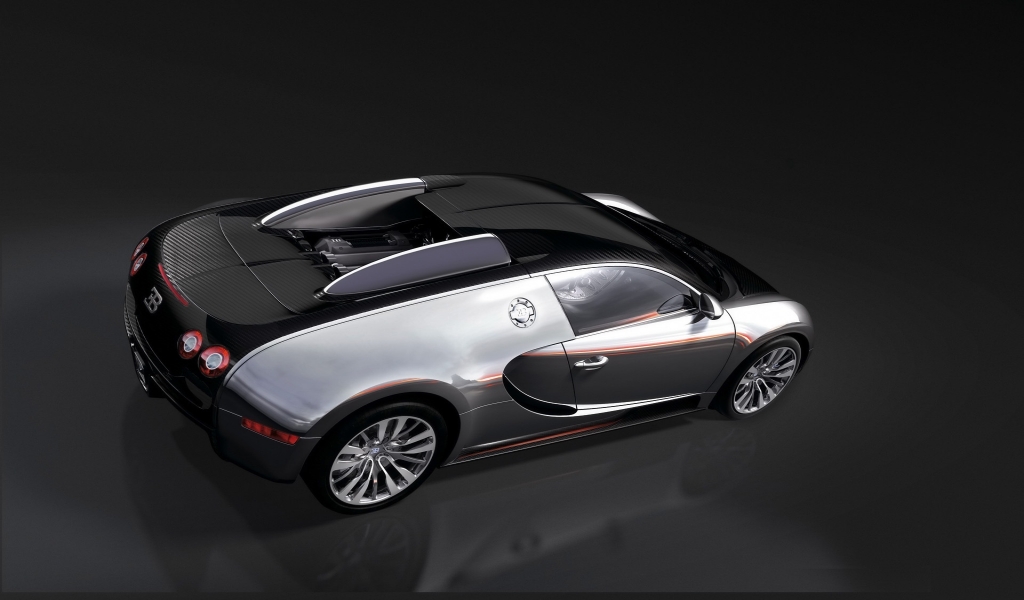 Bugatti EB 16.4 Veyron Pur Sang 2008 - Rear And Side Top for 1024 x 600 widescreen resolution