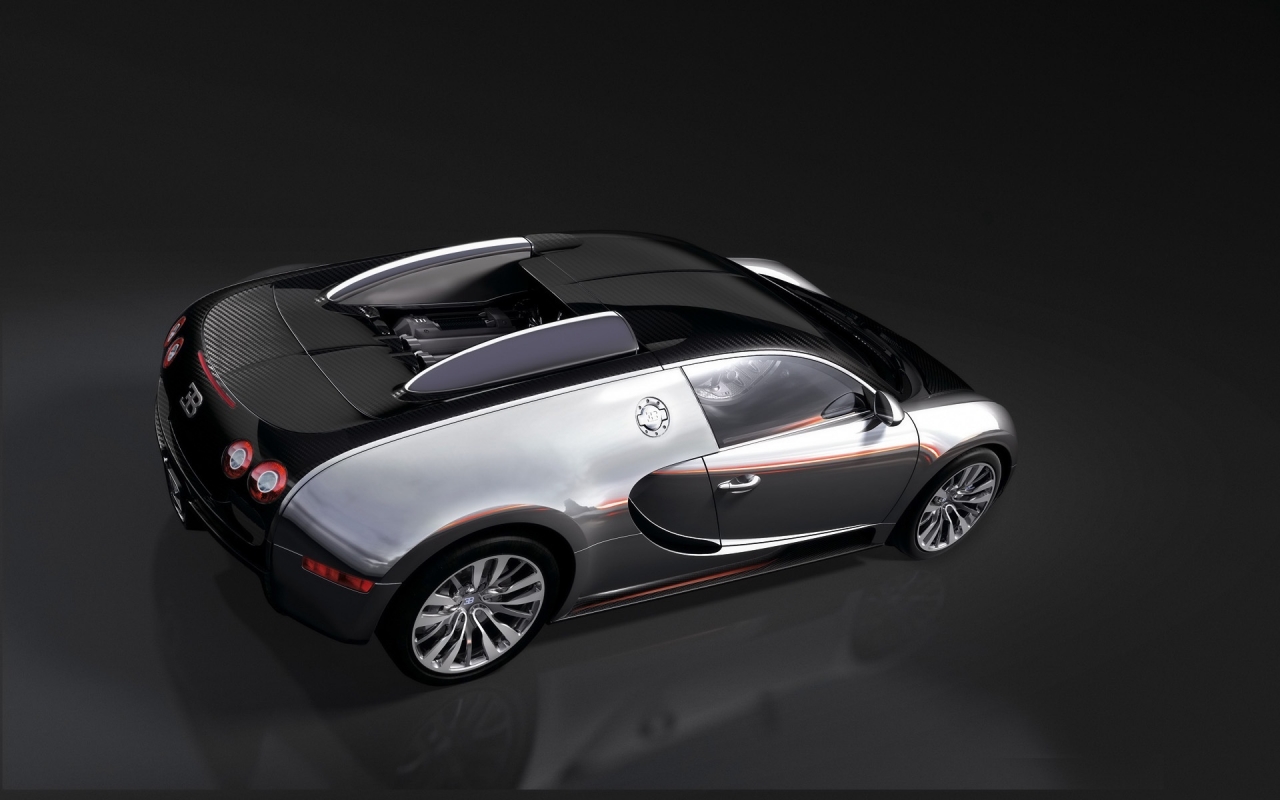 Bugatti EB 16.4 Veyron Pur Sang 2008 - Rear And Side Top for 1280 x 800 widescreen resolution