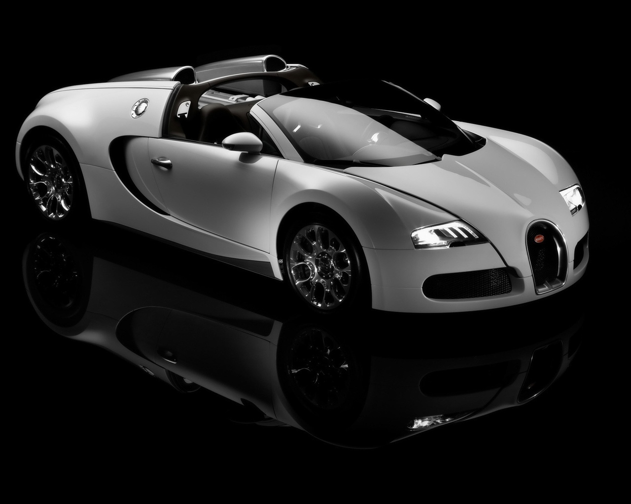 Bugatti Veyron 16.4 Grand Sport Production 2009 - Studio Front And Side for 1280 x 1024 resolution