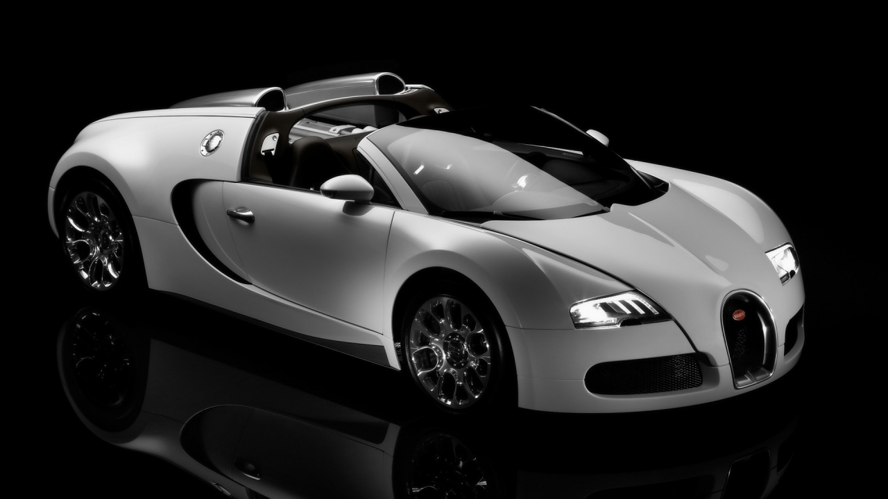 Bugatti Veyron 16.4 Grand Sport Production 2009 - Studio Front And Side for 1280 x 720 HDTV 720p resolution