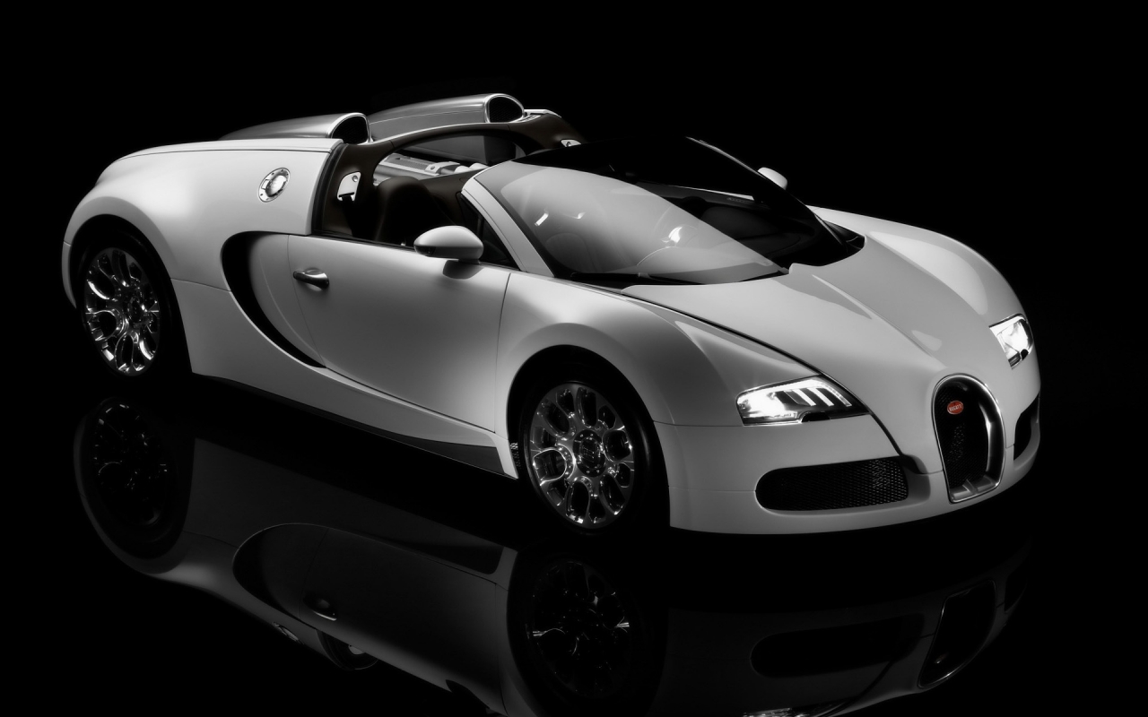 Bugatti Veyron 16.4 Grand Sport Production 2009 - Studio Front And Side for 1280 x 800 widescreen resolution