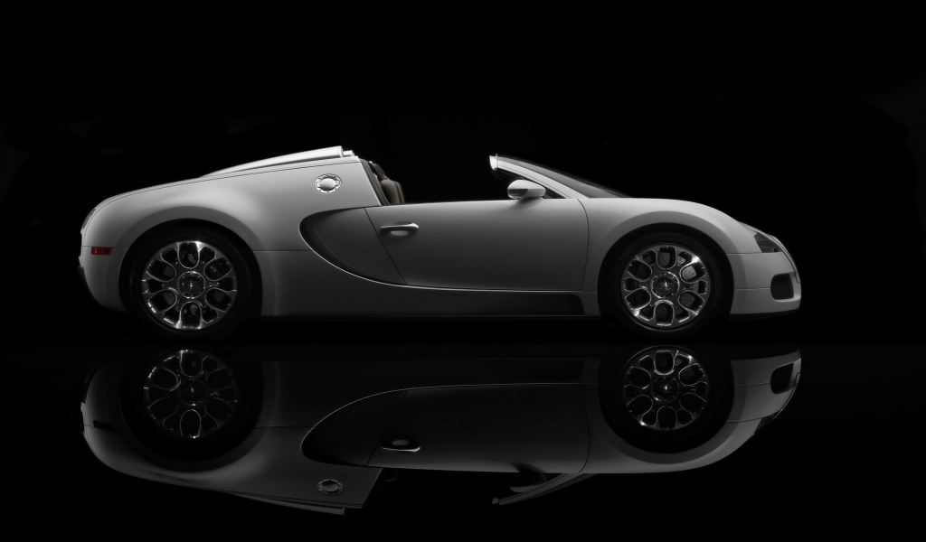 Bugatti Veyron 16.4 Grand Sport Production 2009 Version - Side Topless for 1024 x 600 widescreen resolution