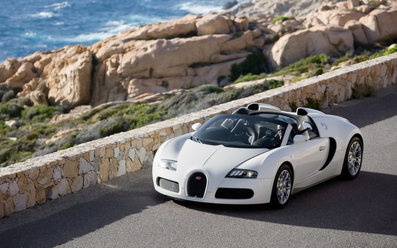 Bugatti Veyron 16.4 Grand Sport Production Version 2009 for 1280 x 800 widescreen resolution