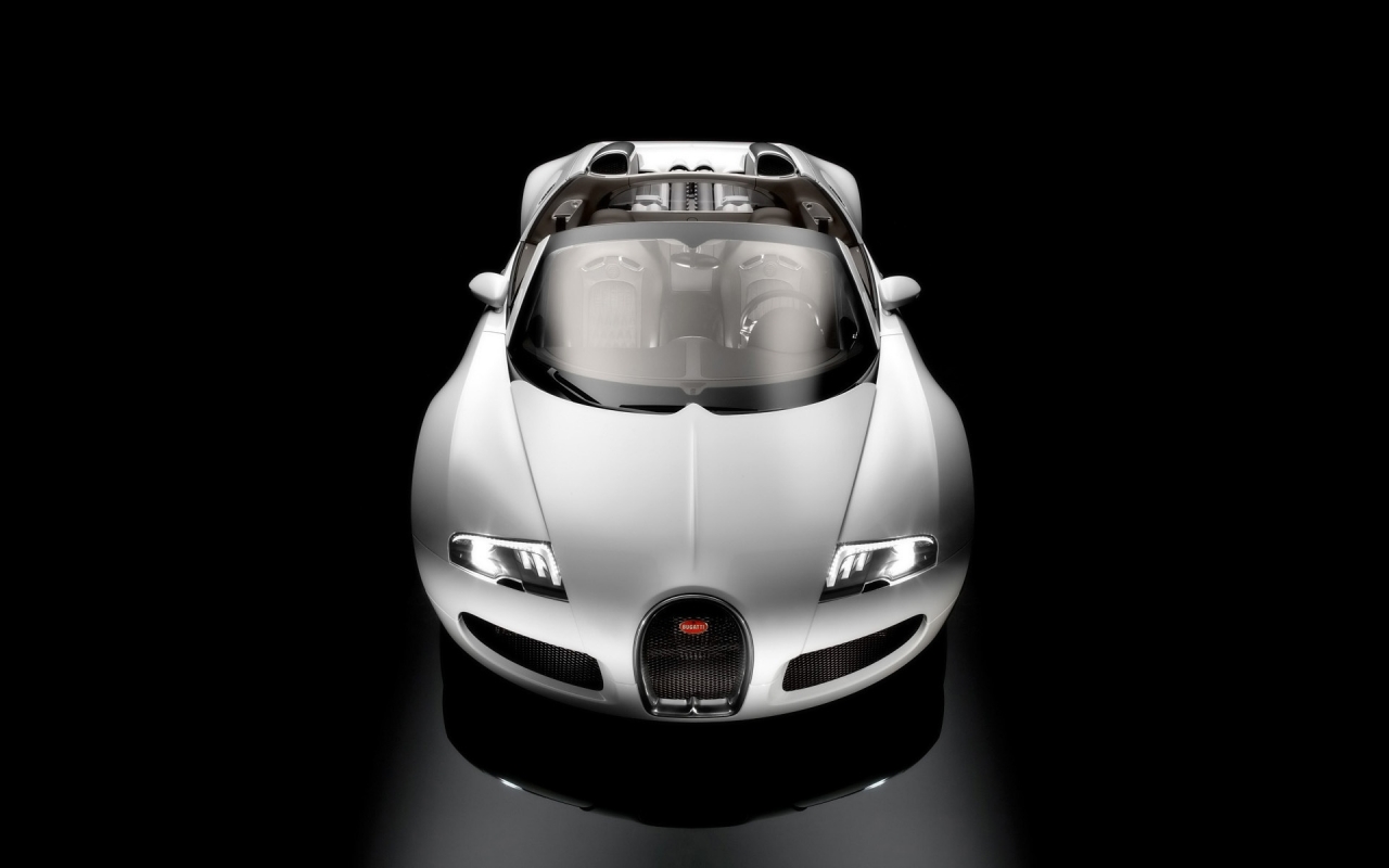 Bugatti Veyron 16.4 Grand Sport Production Version 2009 - Studio Front Top for 1280 x 800 widescreen resolution