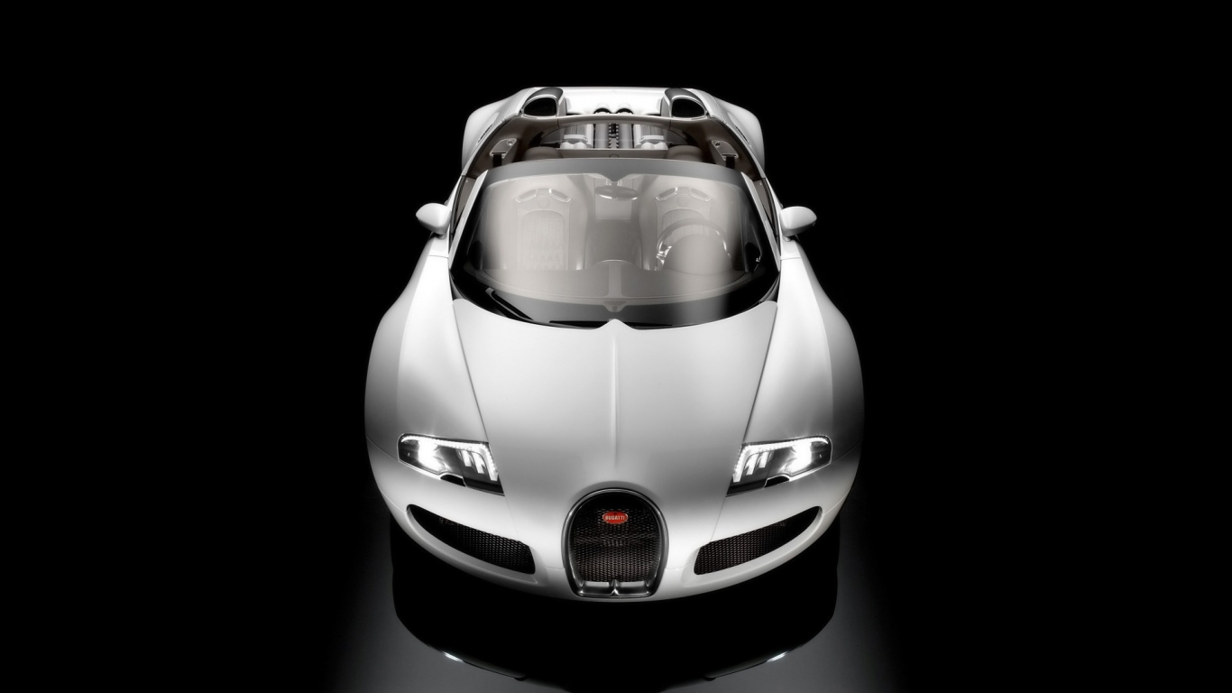 Bugatti Veyron 16.4 Grand Sport Production Version 2009 - Studio Front Top for 1366 x 768 HDTV resolution