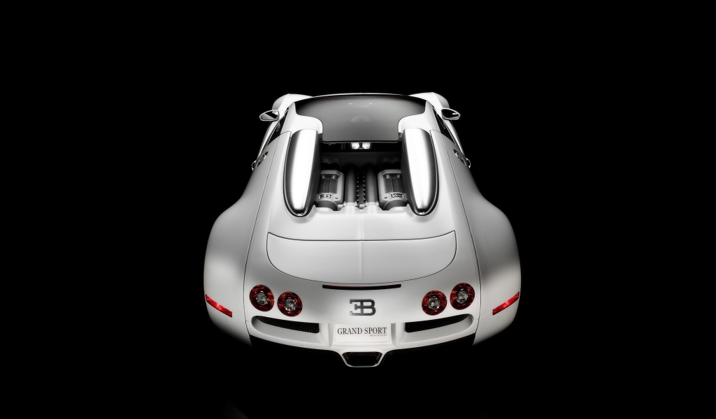 Bugatti Veyron 16.4 Grand Sport Production Version 2009 - Studio Rear Top for 1024 x 600 widescreen resolution