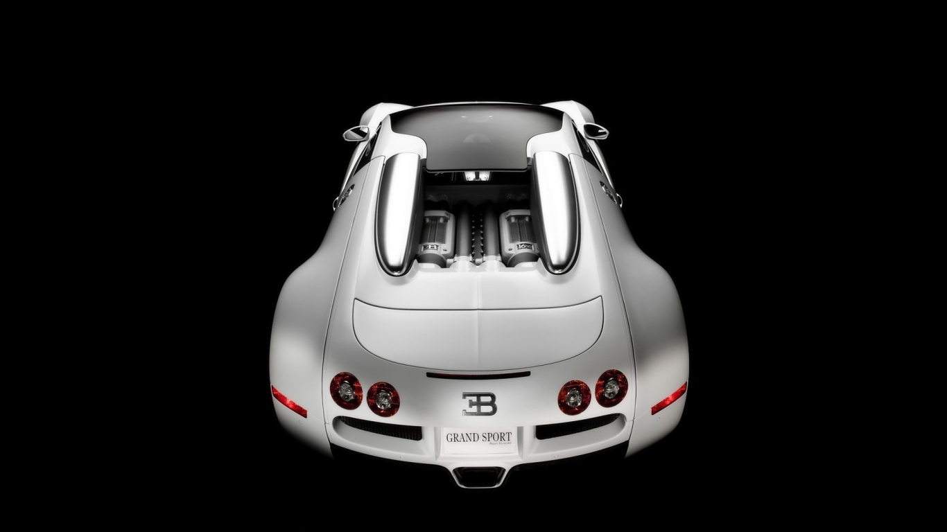 Bugatti Veyron 16.4 Grand Sport Production Version 2009 - Studio Rear Top for 1366 x 768 HDTV resolution