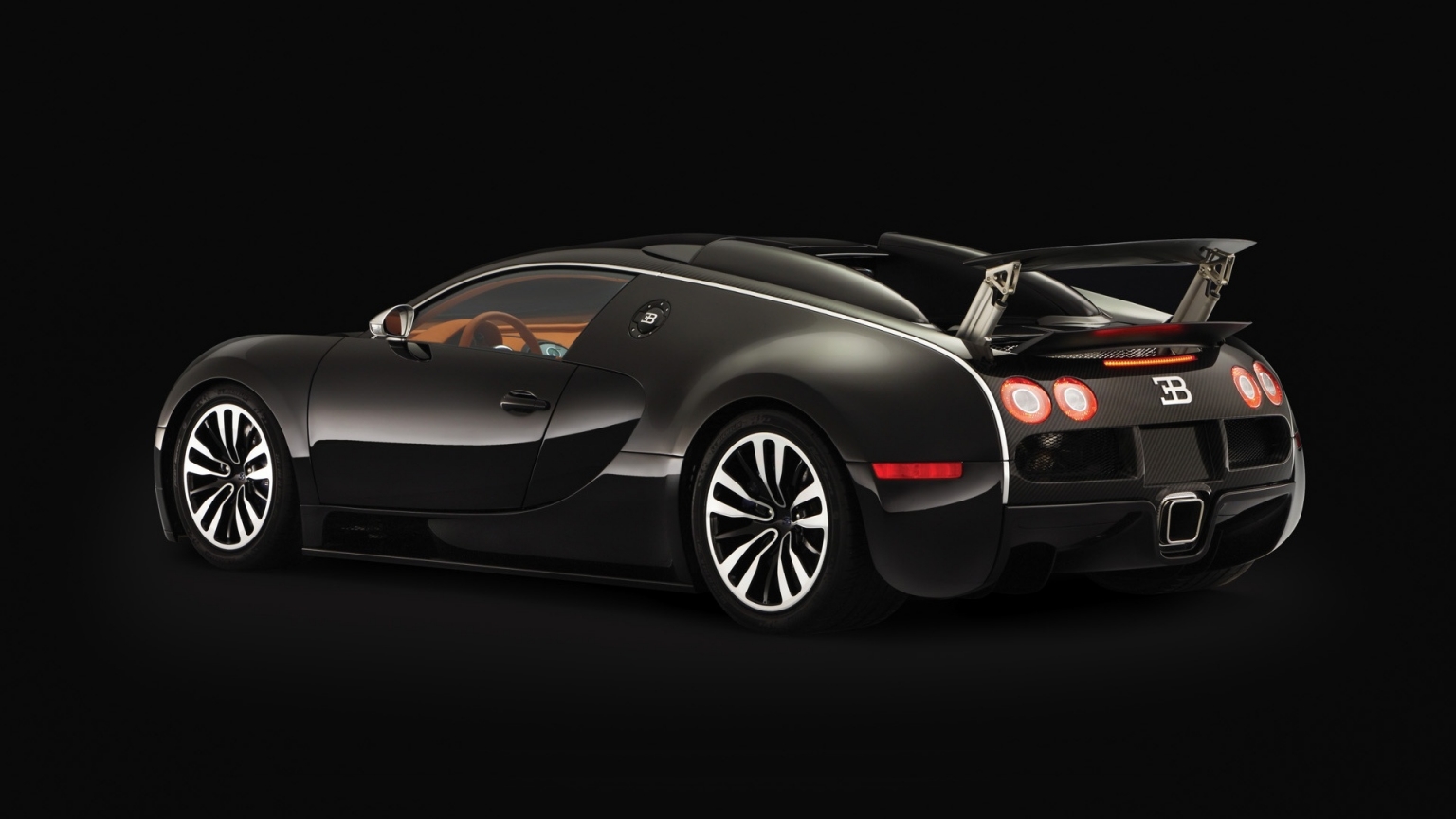 Bugatti Veyron Sang Noir 2008 - Rear Angle for 1536 x 864 HDTV resolution
