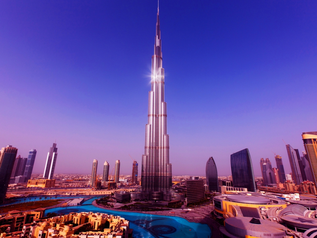 Burj Khalifa Tower Dubai for 1024 x 768 resolution
