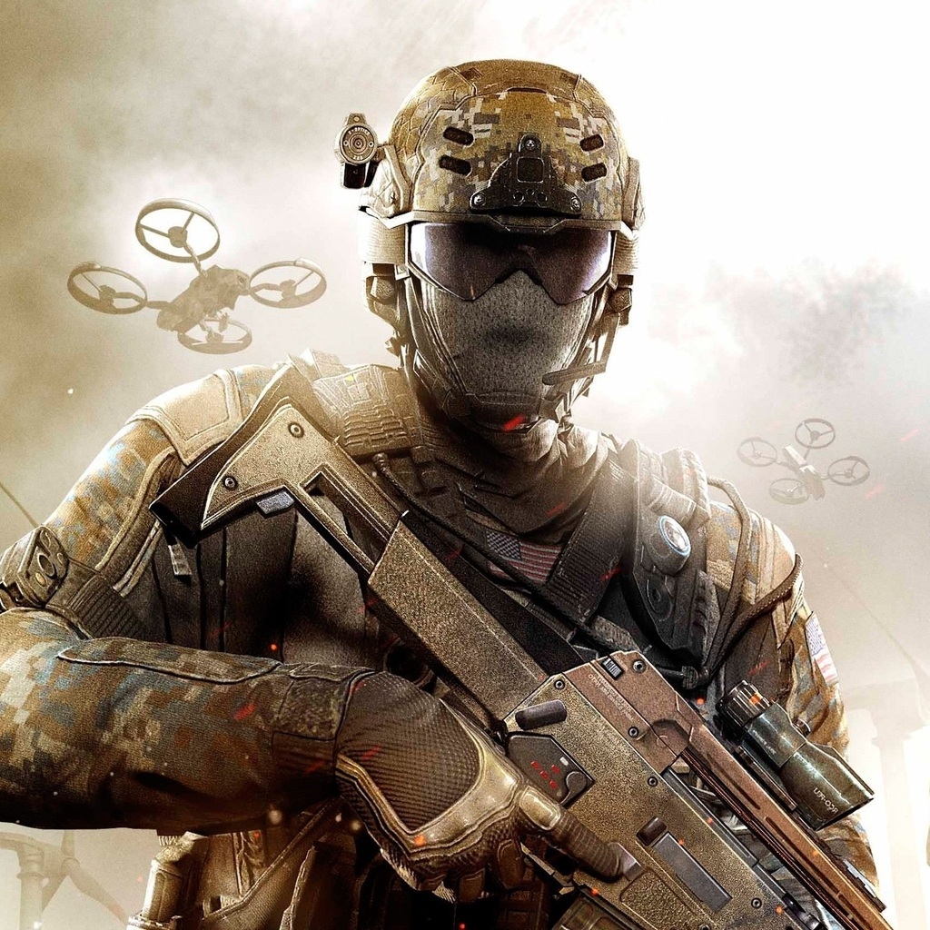 Call of Duty Black Ops 2 Soldier for 1024 x 1024 iPad resolution