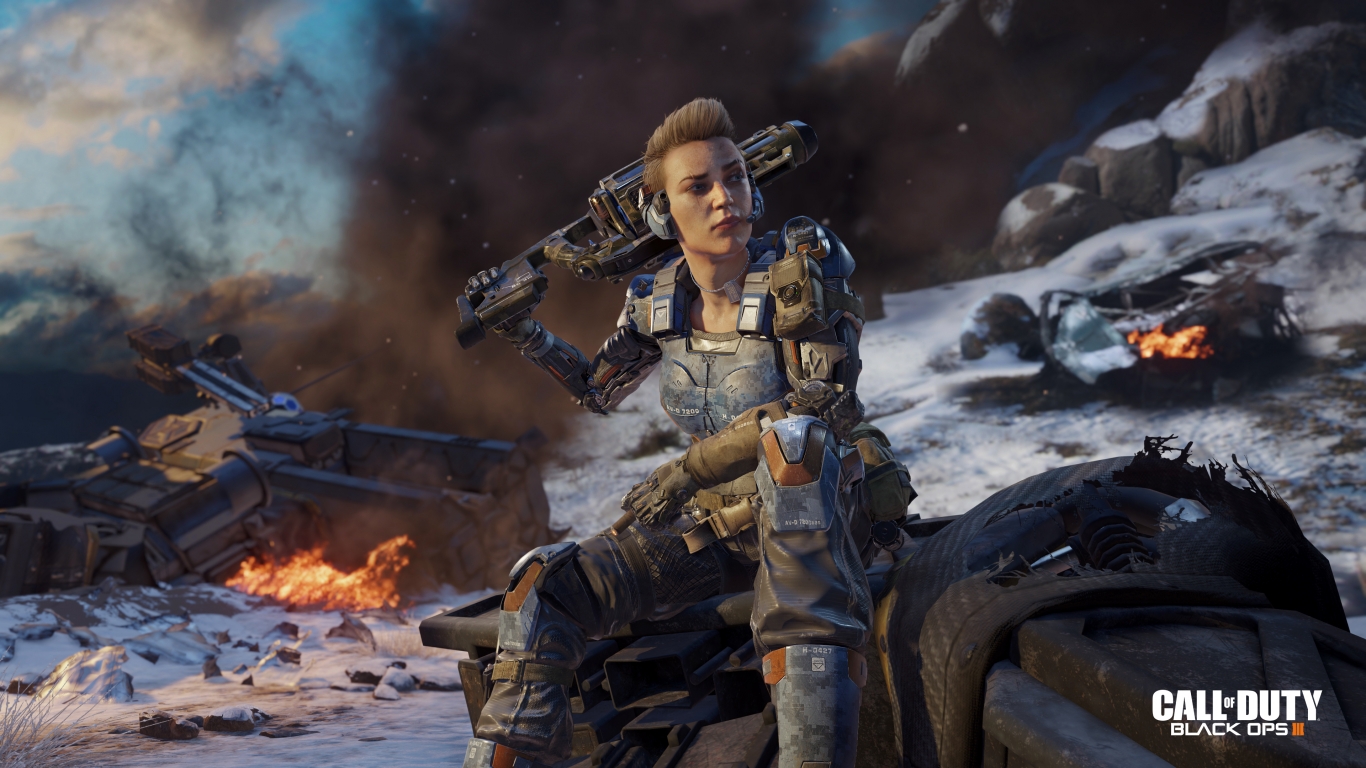 Call of Duty Black Ops 3 Girl for 1366 x 768 HDTV resolution