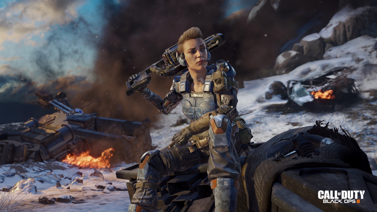 Call of Duty Black Ops 3 Girl for 1536 x 864 HDTV resolution