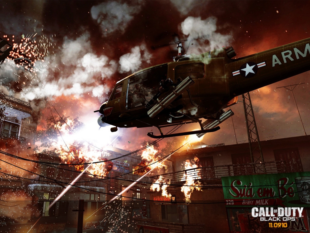 Call of Duty Black Ops Air Support for 1024 x 768 resolution